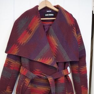 Steve Madden Aztec Coat Blanket Wrap